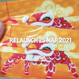 RELAUNCH 25 MAR 2021 - HERITAGE IN STYLE LION DANCE / MAHJONG / WAYANG / CNY DISPOSABLE MASKS