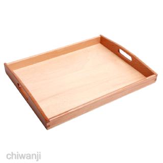 25x20cm Rectangle Tray Wooden Montessori Material Playing Toy Storage Tool Chiwanji Toys
