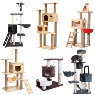 [SG SELLER] Cat Tree Condo House Scratching Posts Kitty Tower Accessories Hammock Swing