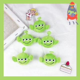 【Ready Stock】Plush cute green three-eyed brooch creative classic cartoon three eyes plush wild pin bag ornaments