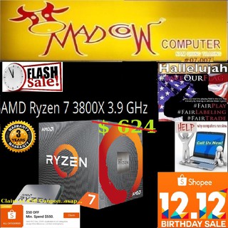 AMD Ryzen 7 3800X 8-Core/16-Threads 3.9 GHz (4.5 GHz Max Boost) Socket AM4 (3Y)., "10.10 AMD Grand Sales"