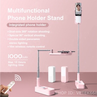 Multifunctional Phone Stand Holder，Foldable Mobile Phone Photography Stand For Video Recording, Live Broadcasting and On