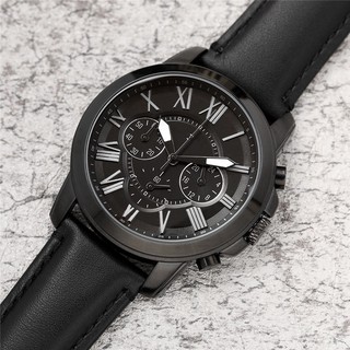 Men Grant & Machine Chronograph Leather Watch Waterproof Luxury