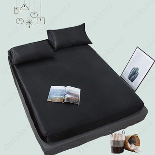 Cooling Home Textile Satin Imitate Silk Fitted Sheet Elastic Band Mattress Cover 1Pec 30cm Height
