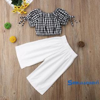 ◕ω◕Cute Baby Girl Clothes Spring Summer Temperament Black and White Tube Top +