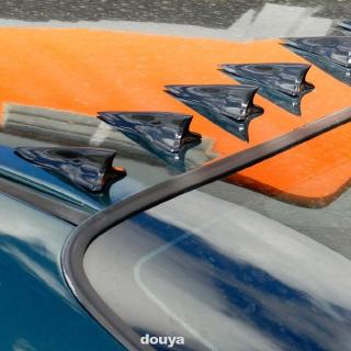 10pcs Car Decor Shark Fin Weatherproof Roof Carbon Fiber Mini Characteristic