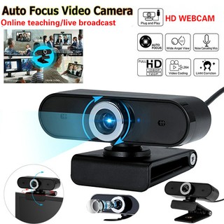 Ready Stock Computer Webcam Noise Reduction Microphone High-definition Net Class USB Camera Live Broadcast Built-in Sound Absorption 360 Degree Rotation