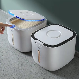 Oenen Rice Buckets Are Insect-proof Moistureproof Sealed Flour Cat Food Dog Food Storage Household Storage Box 10L