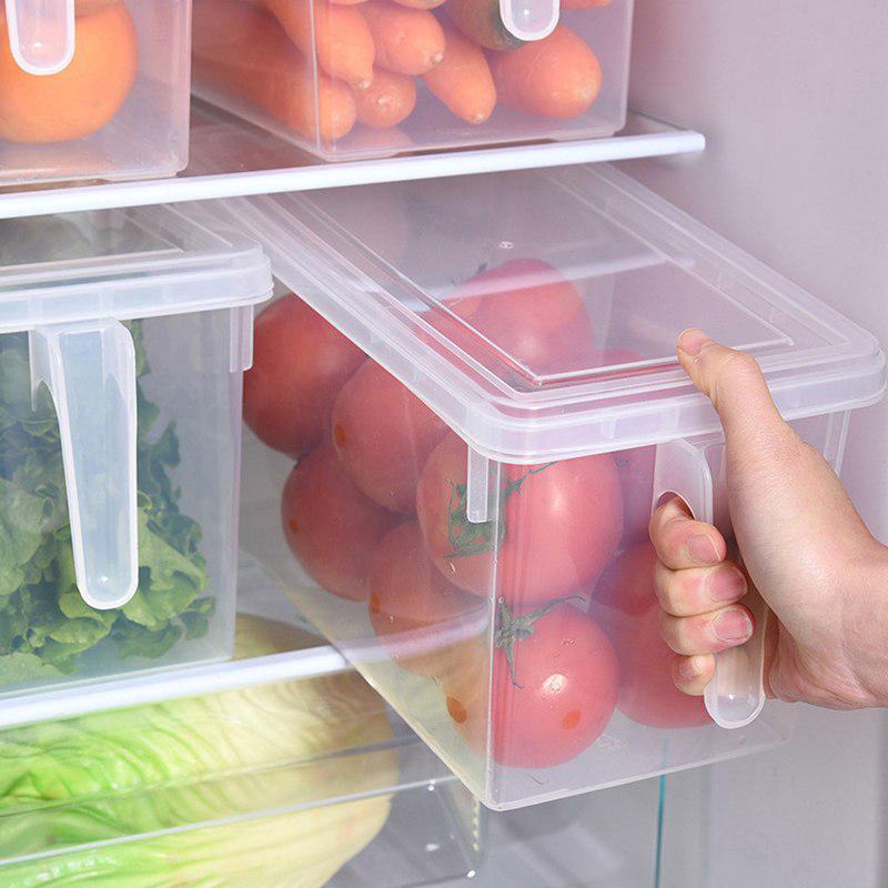 Kitchen Refrigerator Transparent Storage Box Food Grains Beans Fresh Sealed Drawer