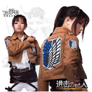 Hot Attack on Titan Jacket Shingeki no Kyojin jacket Legion Levi Ackerman Cosplay Costume Coat Mikasa·Ackerman Top