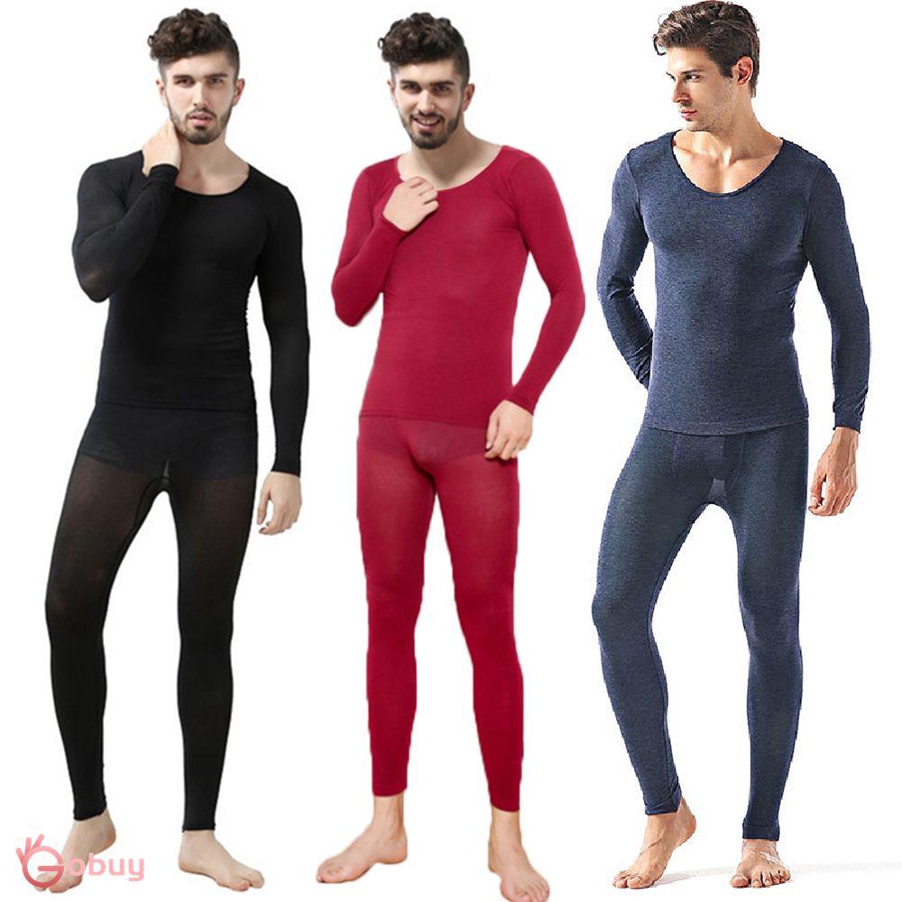 Men 37° Constant Temperature Thermal Underwear Elastic Heated Inner-wear Set ito*