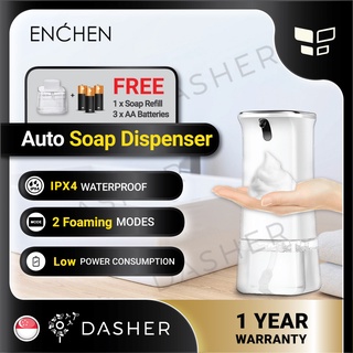 【SG INSTOCK】Enchen Automatic Foam Soap Dispenser IPX4 Waterproof Auto Sensor Induction Bubble Sanitizing Hand Wash