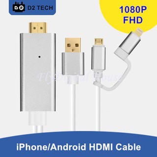 BIG SALE Lightning/Micro/Type C To HDMI Cable AV Adapter IPhone/IPad/Macbook/Android (1)