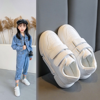 New Autumn Kids Girls Sneakers Children Students School White Shoes Synthetic Leather Anti-slip Bottom