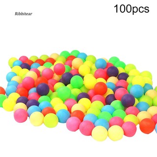 RIB 100Pcs Colored Ping Pong Balls Entertainment Table Tennis Mixed Colors for Game