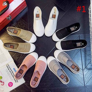 Women Shoes Sneakers Students Canvas Shoes Korean Lazy Shoes Size 35-40 White Shoes