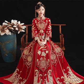 Wedding Dress Bride 2021 Chinese Style Wedding Dress Toast