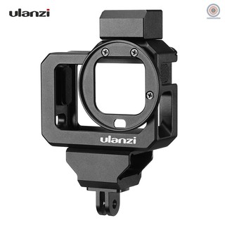 RMF ulanzi G8-5 Action Camera Video Cage Compatible with GoPro Hero 8 Black Vlog Case Housing Aluminum Alloy with Dual Cold Shoe Mount 52mm Filter Adapter