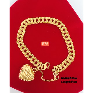 [Shop Malaysia] (Vj)Cop916🔥<8Mm Coco>Premium Bangkok Gold Plated (Golden Bangkok Coco Hand Chain) (Perist 916)