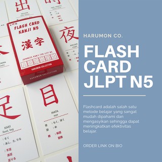 Flash card Kanji JLPT N5 Japanese Language