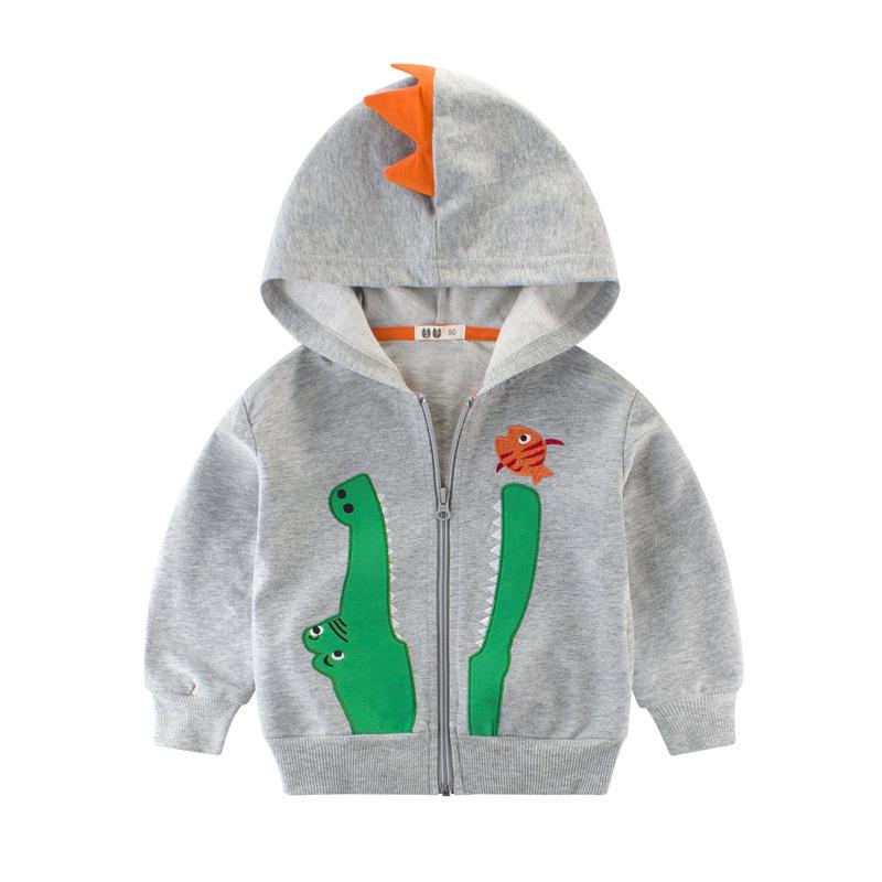 2018 autumn children cotton boy jacket cartoon crocodile baby sweater kids coat