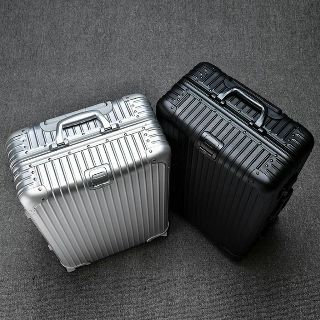 🇸🇬[SG INSTOCK] Cabin Size Matt Black Silver Aluminium Magnesium Alloy Luggage Suitcase (thicker aluminium body series
