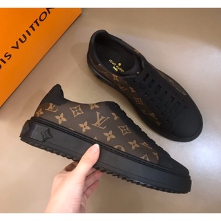 New_LV men's women's leather monogram sneaker trainer shoes size35-46 A319