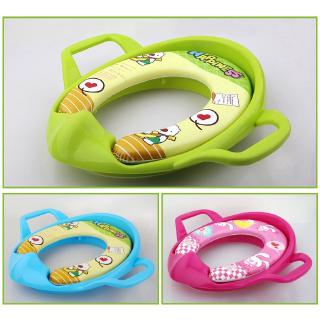 Baby Children Kid Potty Training Toilet Seat Soft Cushion with Handle