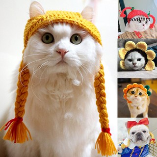 HY.mm.Cute Cartoon Handmade Dog Cat Hat Animal Party Costume Cap Pet Decor Accessory