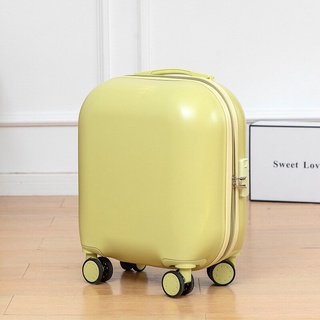 New18Inch Luggage Candy Color Small Mini Trolley Case Lightweight Boarding Bag Mute Universal Wheel Suitcase