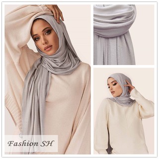 🔥Hot Sale🔥Plain Shawl Hijab Pinless Shawl Ironless GJ0002
