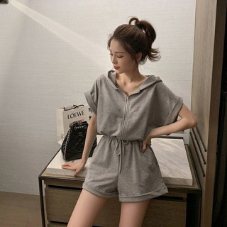 Korean Girls' Plain Waist Short Sleeve Zipper CC320