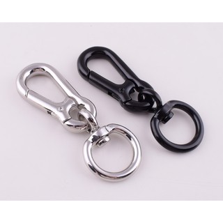 Swivel Trigger Lobster Clasp,Silver/Black Large Push Snap Hook,20*84mm Key Chain Holder For Handbag/Dog Leash Making