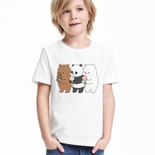 We Bare Bears Children kids T-Shirt Cotton Casual Top_R101