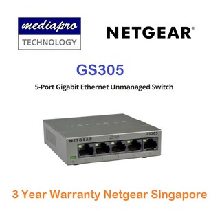 NETGEAR GS305 Business Essentials 5-Ports Gigabit Ethernet Switches - Local 3 Year Distributor Warranty
