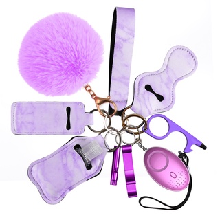 Portable 10-Piece Safety Sound Personal Alarm Keychain Set Practical Gift