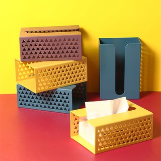 ZHIXIN Nordic Style Tissue Box Non Drilling Tissue Holder Kitchen Bathroom Creative Napkin Storage Case