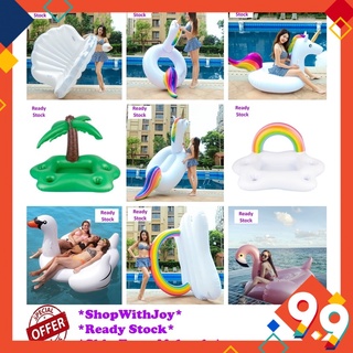 [Shop Malaysia] 【Ship From Msia】Inflatable Giant Rainbow Unicorn Float Flamingo Flying Horse Pool Cloud Floating Lounge Bed Summer