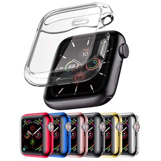 Soft TPU Case with Screen Protector compatible for Apple Watch 45/41/44/40/42/38mm Series 7/SE/6/5/4/3/2/1