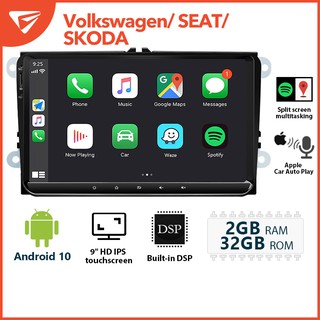 Eonon Volkswagen SEAT SKODA Android Car Player 9 Inch IPS Full Touchscreen with 32G ROM Built-in DSP Apple Car Auto Play GA9453B