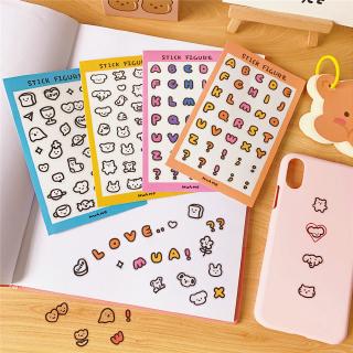 Korean Ins Simple Lovely Smile Letter Notebook Sticker