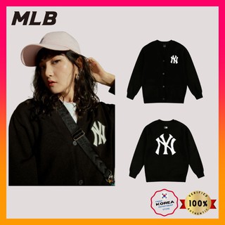 MLB New York Yankees Big Logo Cardigan Black