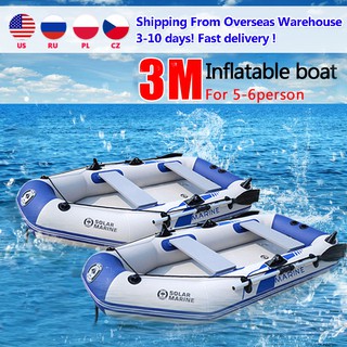 3M Professional Inflatables Kayak Fishing Boat Inflatable Laminated Wear-Resistant Laminated Boat For 4~5person PVC Boat