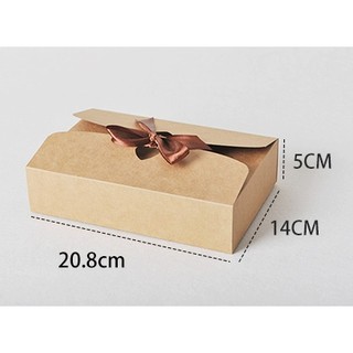 Kraft Paper Packaging Gift Box with ribbons