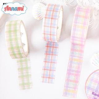 Annami Masking Tape Colorful Butter Paper Tape Instagram Plaid For Decor Gift Journal Scrapbooking