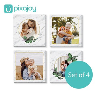 (Set of 4 Bundle) Canvas Lite 8" x 8" Square with Full Personalisation by Pixajoy Photobook Singapore [e-Voucher]
