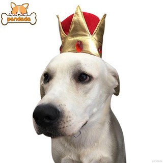 Pet Cat Dogs King Gold Crowns Costume Accessories For Royal Kingdom Party Theme And Birthday Party