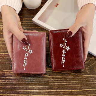 Women zipper short fashion cute wallet new tide embroidery animal cartoon coin purse