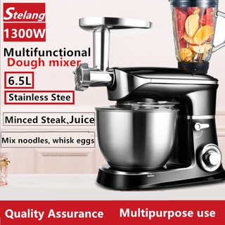 【Stelang】6.5L dough mixer 1300W Household full automatic multifunctional kneading stand mixer commercial egg beater blender