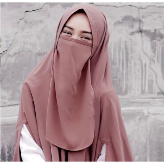 Half niqob 2 layer / half niqab / 2 layer / halfniqob Veil